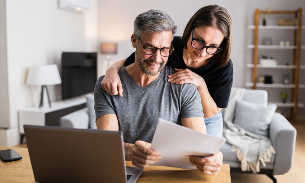 Couple planning their future with their RRSP